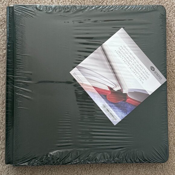 NEW Creative Memories Flex Hinge Scrapbook Album 12 X 12 Dark Green - Picture 1 of 1